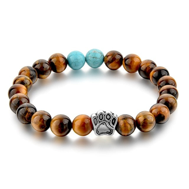 FREE Tiger Eye Natural Stone Dog Bracelet